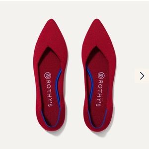 Rothys chili red point flat. Women’s size 9.